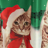 Christmas Cats Musical Notes Print Sleeveless Dress