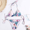 Women Wire Free Print Padded Bikini