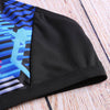 Women Sports Striped Round Collar Two-piece Swimwear Bikini Set