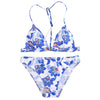 Printing Sexy Women Swimsuit Padded Front Push Up Bikini Set Beachwear