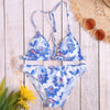 Printing Sexy Women Swimsuit Padded Front Push Up Bikini Set Beachwear