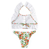 Women Sexy Flouncing Cross Strap Two-piece Swimwear Bikini Set