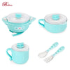 5PCS Bethbear BS3181 Baby Suction Cup Thermal Insulation Bowl Milk Cup Spoon Fork