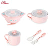 5PCS Bethbear BS3181 Baby Suction Cup Thermal Insulation Bowl Milk Cup Spoon Fork