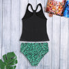 Leopard Print Swimwear Women Swimsuit Tankini Set Bathing Suit Beachwear