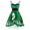 Vintage Christmas Printed Cami Dress
