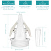 2pcs HT9025NX Milk Storage Bag Adapters Breast Pump Connector Clip BPA-free Extension Tube