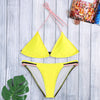 Women Sexy Color Blocking Strap Two-piece Swimwear Bikini Set