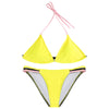 Women Sexy Color Blocking Strap Two-piece Swimwear Bikini Set