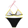 Women Sexy Color Blocking Strap Two-piece Swimwear Bikini Set