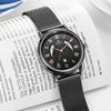 REWARD RD63063M Men's Ultra-thin Three-eye Multi-function Mesh Belt Quartz Watch