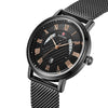 REWARD RD63063M Men's Ultra-thin Three-eye Multi-function Mesh Belt Quartz Watch