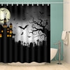 Halloween Castle Cemetery Print Waterproof Fabric Shower Curtain
