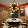 E27 12 Bulb Sockets Industrial Retro Pendant Light Wrought Iron Cafe Dining Room Droplight