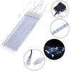 KWB 50CM Falling Rain Christmas Lights Waterproof LED Meteor Shower Lights with 8 Tube Icicle Snow Fall String Cascading Lights for  Holiday