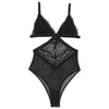 Lace Sheer Plunge Cutout Bodysuit