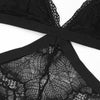 Lace Sheer Plunge Cutout Bodysuit