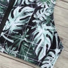 Zip Tropical Leaves Print Bikini Set