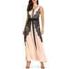 Lace Insert Party Maxi Dress