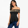 Off The Shoulder Sequins Peplum T-shirt