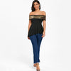 Off The Shoulder Sequins Peplum T-shirt
