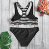 Women Sports Butterfly Printing Bikini Set Sleeveless Padded Bathing Suit