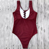 Lace Up Women Swimsuit
