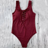Lace Up Women Swimsuit
