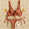 Ribbed Knot Bikini Set