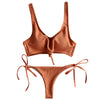 Ribbed Knot Bikini Set