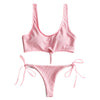 Ribbed Knot Bikini Set