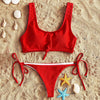 Ribbed Knot Bikini Set