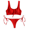 Ribbed Knot Bikini Set