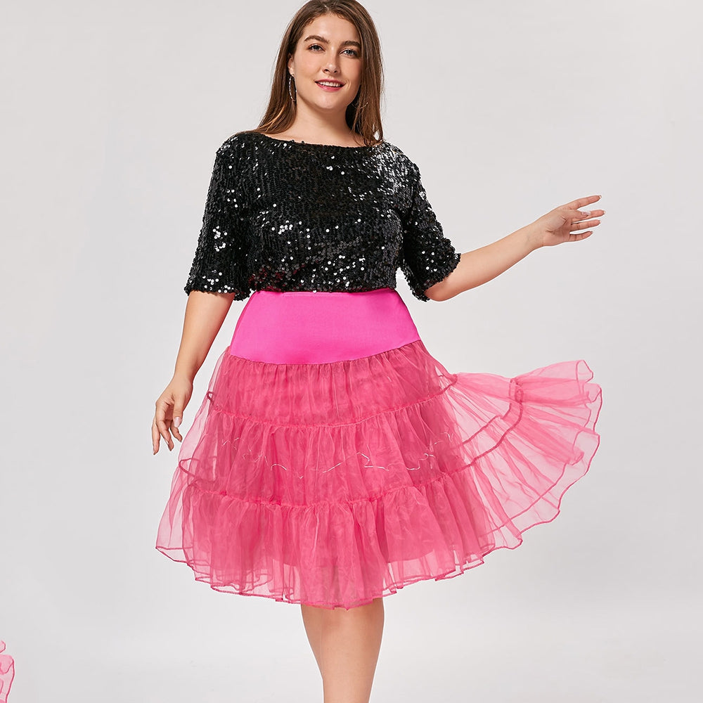 Plus Size Light Up Cosplay Party Skirt