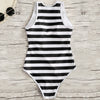 Cut Out Stripe One Piece Swimsuit