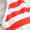 Cut Out Stripe One Piece Swimsuit