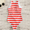 Cut Out Stripe One Piece Swimsuit