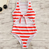 Cut Out Stripe One Piece Swimsuit