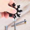 18 in 1 Snowflake Multi-tool Card Screwdriver Keychain Combination Tools 