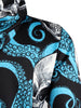 Octopus Skull Printed Pullover Hoodie