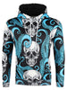 Octopus Skull Printed Pullover Hoodie