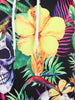 3D Flowers Skull Printed Pullover Hoodie