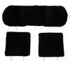 3PCS Universal Plush Car Seat Cushions Anti-slip Keep Warm Front Back Cover