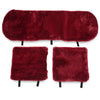 3PCS Universal Plush Car Seat Cushions Anti-slip Keep Warm Front Back Cover