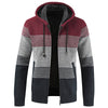 Color Block Hooded Casual Knitted Sweater
