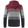 Color Block Hooded Casual Knitted Sweater