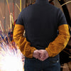 Leather Welding Work Sleeve with Elastic Cuff