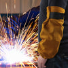 Leather Welding Work Sleeve with Elastic Cuff