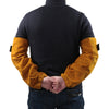 Leather Welding Work Sleeve with Elastic Cuff