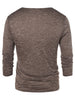 Button Cowl Neck Space Dye Top